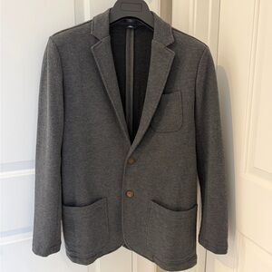 Faherty Inlet Blazer, Size Medium, Black Sky Melange